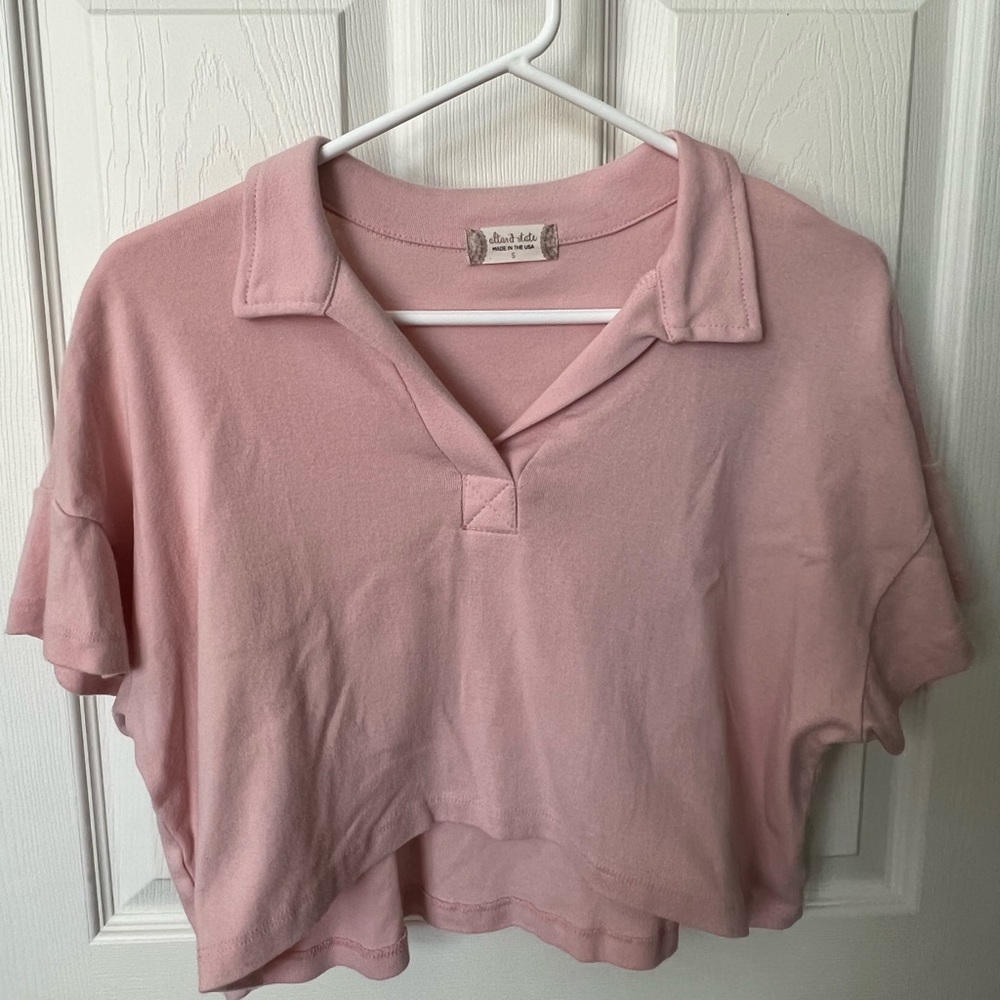 Altar’d State Cropped Collared Top